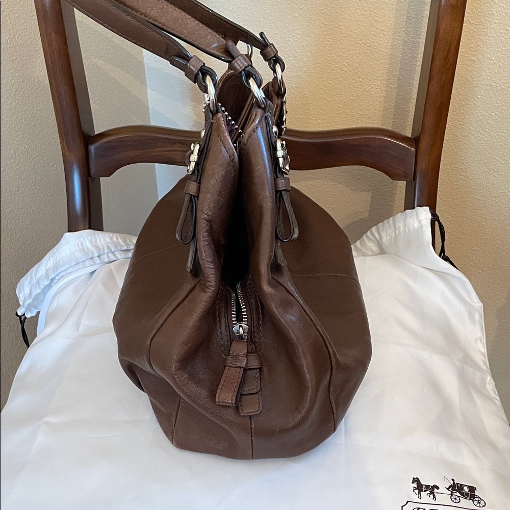 Coach Y2K Madison Maggie 16503 Chocolate Leather Shoulder Bag - Picture 13 of 16